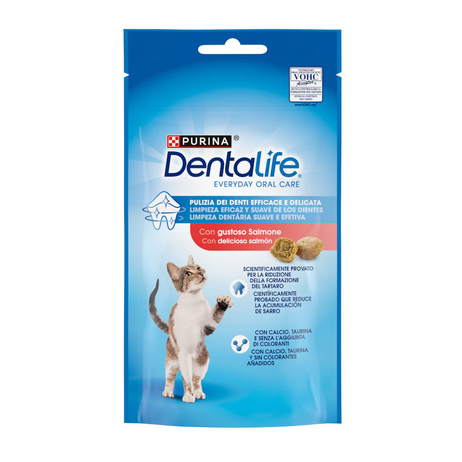 40 g Dentalife Daily Oral Salm&atilde;o Snacks Dent&aacute;rios para gatos, , large Imagem n&uacute;mero 1