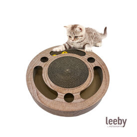 Leeby Pelusa arranhador com brinquedo para gatos
