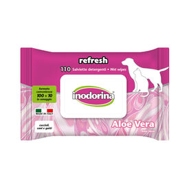 Inodorina Refresh Toalhitas H&uacute;midas Aloe Vera para c&atilde;es e gatos