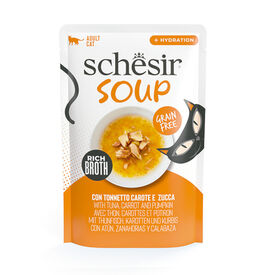 Schesir Atum com Abóbora Sem Grãos em Sachê de Sopa para Gatos