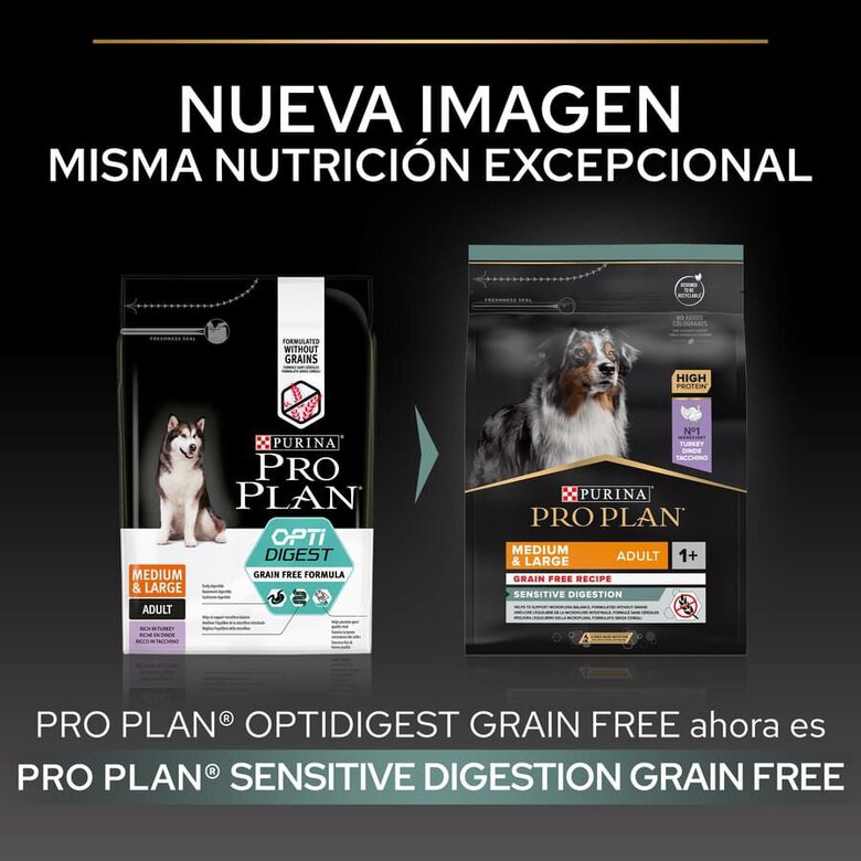 12 kg Pro Plan Sensitive Digestion Medium & Large Ração de peru para cães,  Imagem número 2 12 kg Pro Plan Sensitive Digestion Medium & Large Ração de peru para cães, , large Imagem número 2