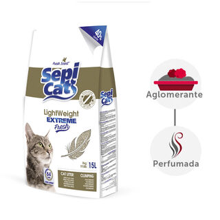 Sepicat LightWeight Extreme Fresh Areia Aglomerante leve para gatos