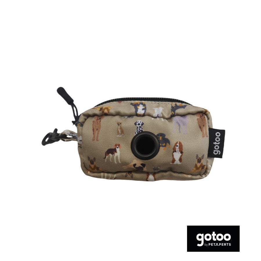 Gotoo Porta-sacos estampado castanho para c&atilde;es, , large Imagem n&uacute;mero 2