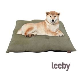 Leeby Almofada Acolchoada de Veludo Verde para cães