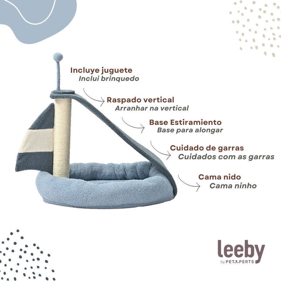 Leeby Koko arranhador com cama e brinquedo para gatinhos, , large Imagem n&uacute;mero 3
