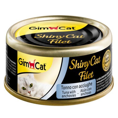70 g GimCat Shiny Filet Atum e Anchovas em lata para gatos, , large Imagem n&uacute;mero 1