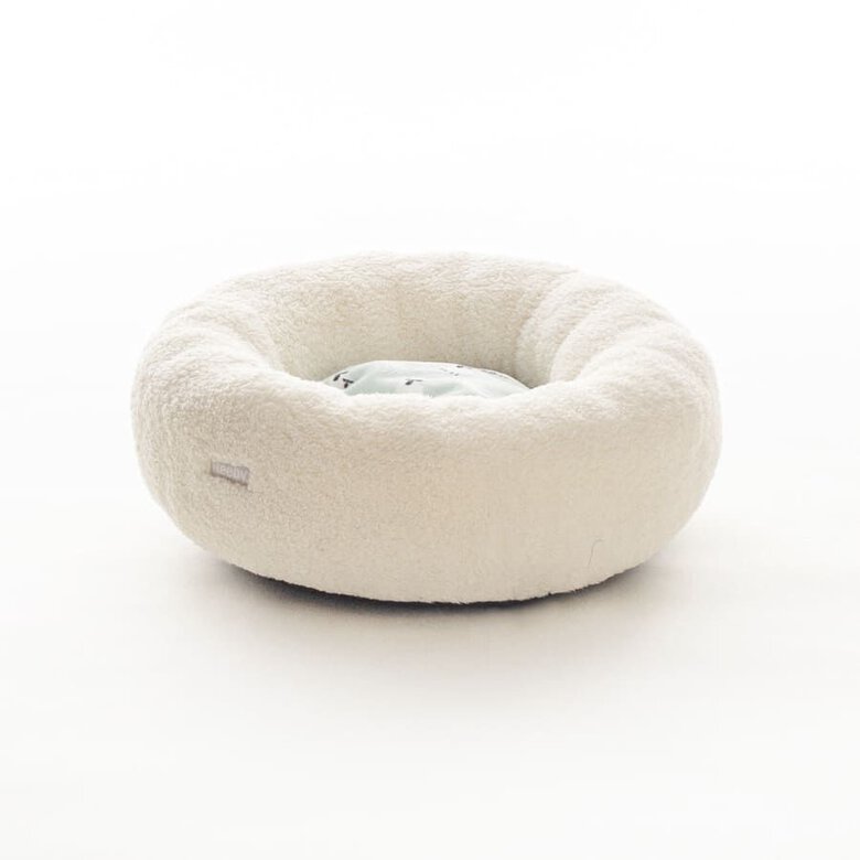 Leeby Cama Redonda Amovível Branca com Ovelhas para gatinhos,  Imagem número 1 Leeby Cama Redonda Amovível Branca com Ovelhas para gatinhos, , large Imagem número 1