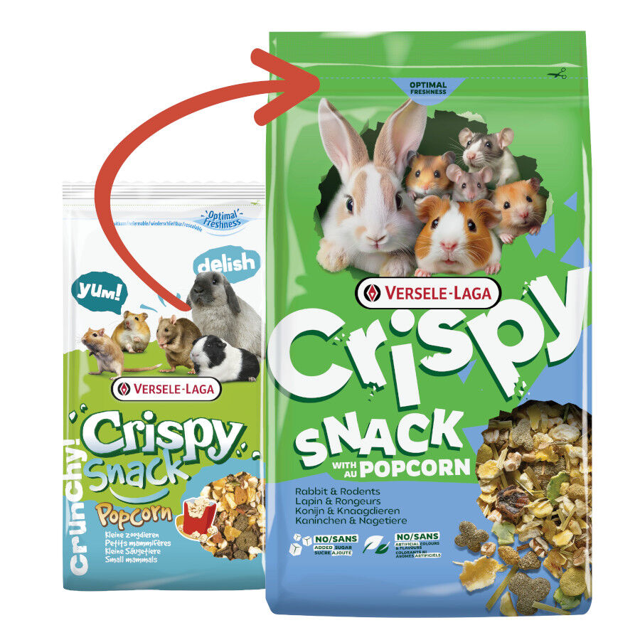 550 g Versele-Laga Crispy Snacks de Pipocas para roedores, , large Imagem n&uacute;mero 2