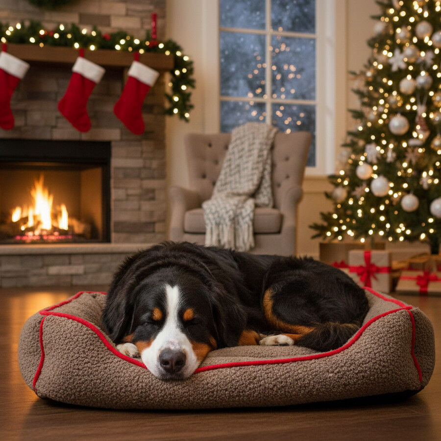 Wonder Christmas Cama Castanha e Vermelha de Natal para C&atilde;es, , large Imagem n&uacute;mero 3