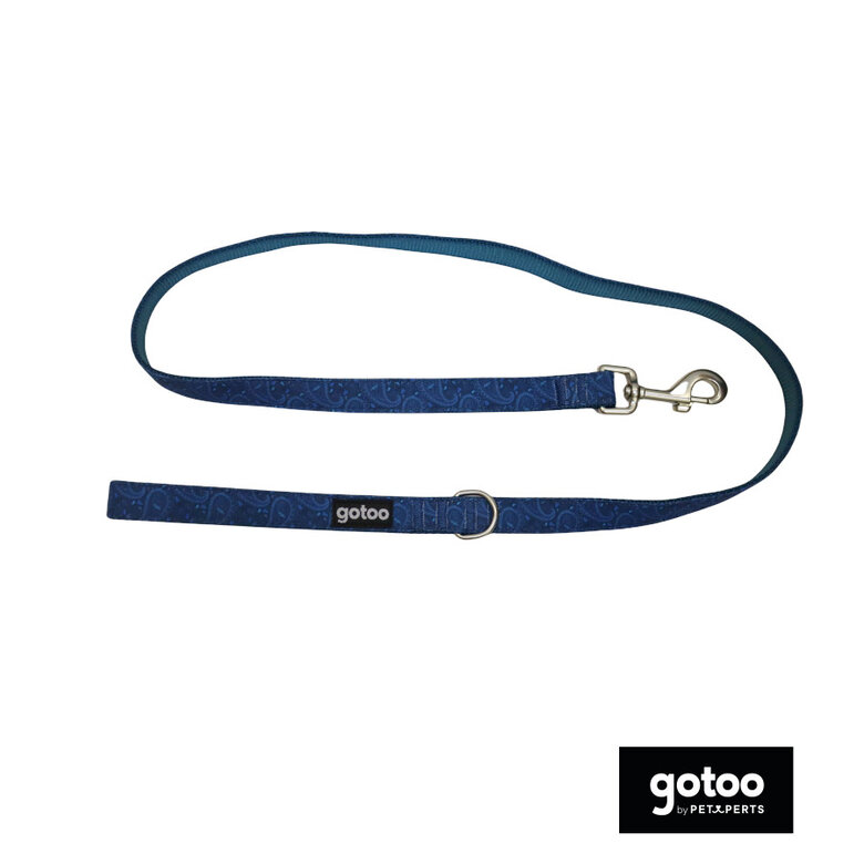 Gotoo Correa estampada caxemira clásica azul para perros,  Imagem número 2 Gotoo Correa estampada caxemira clásica azul para perros, , large Imagem número 2