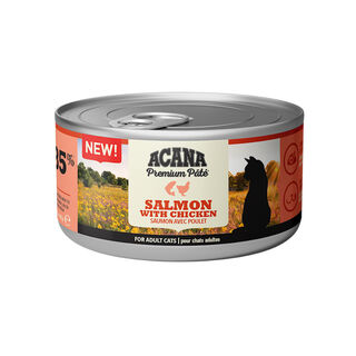 Acana Premium Salmão e Frango patê em lata para gatos 