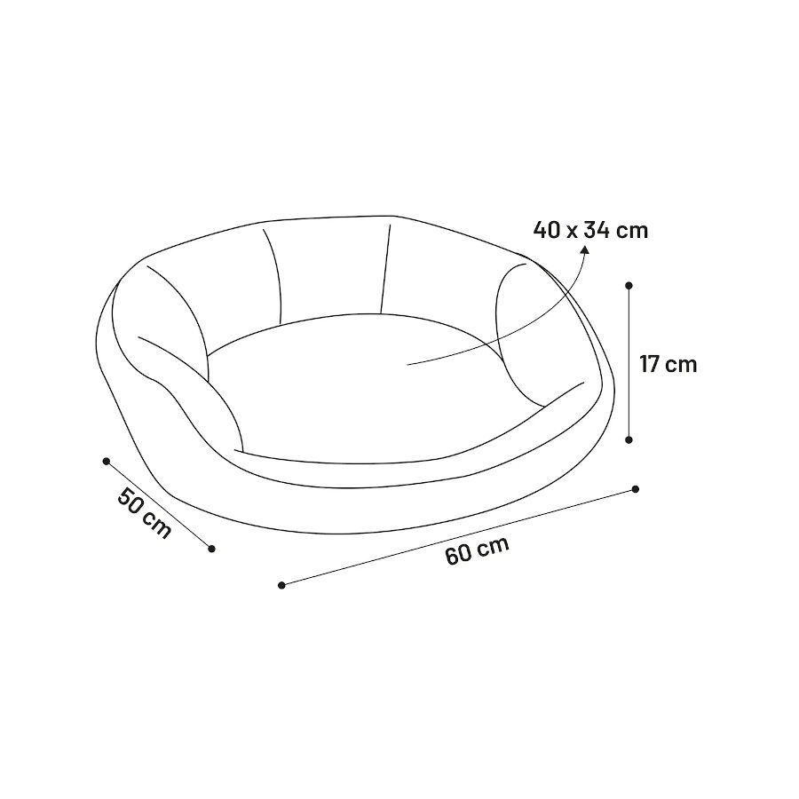 Flamingo Zupo Octagonal Cinzenta cama alcofa para c&atilde;es e gatos, , large Imagem n&uacute;mero 4