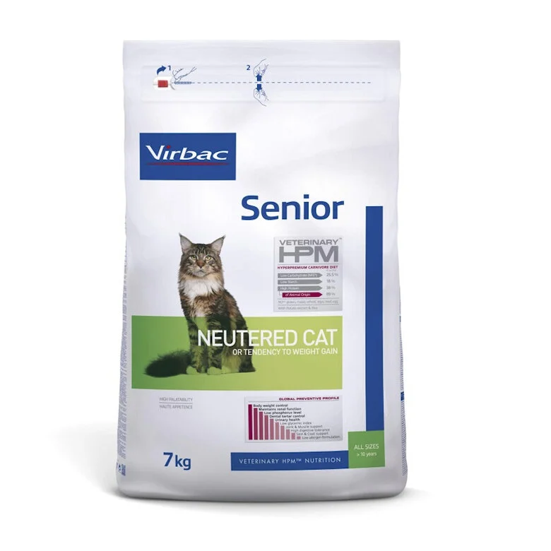 7 kg Virbac Senior Neutered HPM ração para gatos,  Imagem número 1 7 kg Virbac Senior Neutered HPM ração para gatos, , large Imagem número 1