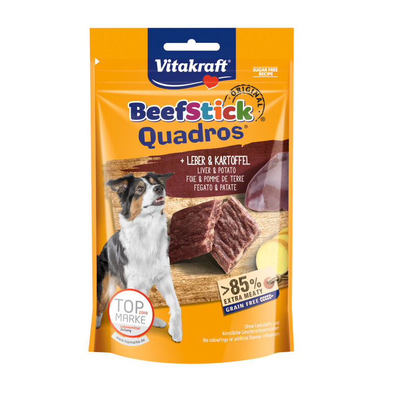 70 g Vitakraft BeefStick Quadros Biscoitos de Fígado e Batata para cães,  Imagem número 1 70 g Vitakraft BeefStick Quadros Biscoitos de Fígado e Batata para cães, , large Imagem número 1