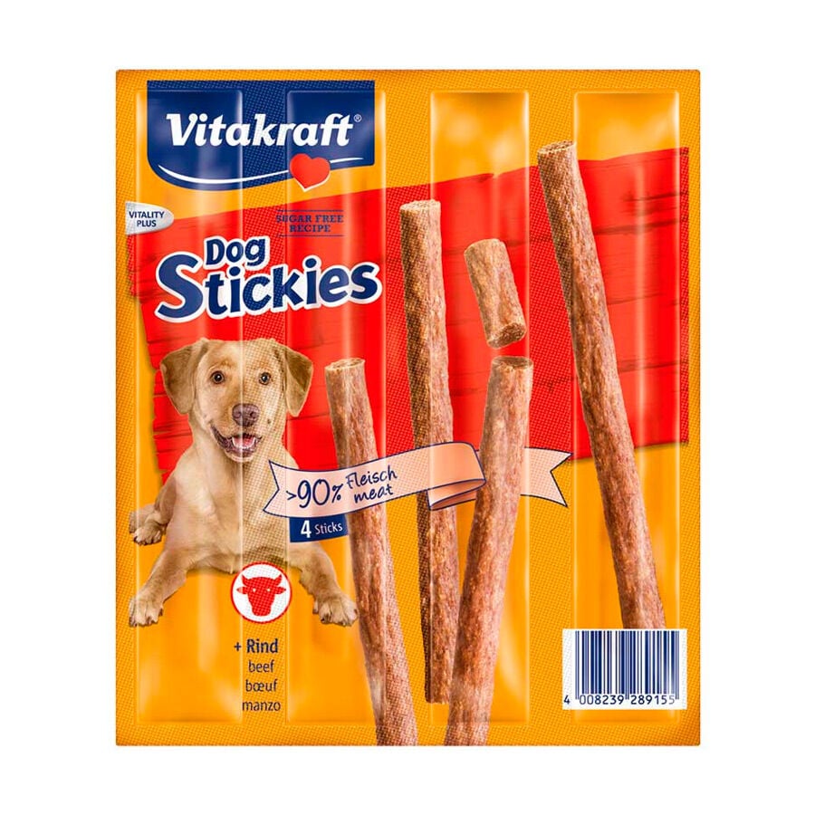 4 sticks Vitakraft Dog Stickies de carne, , large Imagem n&uacute;mero 1