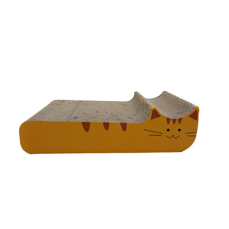 Leeby Kira arranhador de cartão laranja para gatos,  Imagem número 1 Leeby Kira arranhador de cartão laranja para gatos, , large Imagem número 1