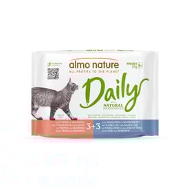 Almo Nature Daily Atum com Salmão e Bacalhau com Camarão Sachê para Gatos - Multipack