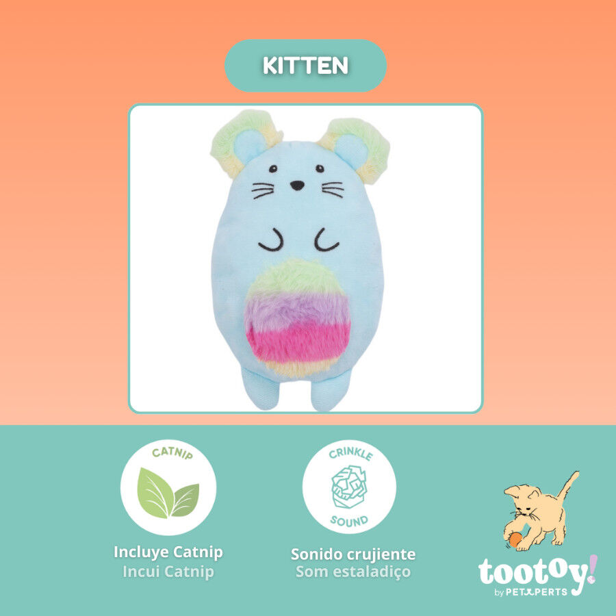 Tootoy! Kitten Peluche Arco-&iacute;ris para gatos, , large Imagem n&uacute;mero 3
