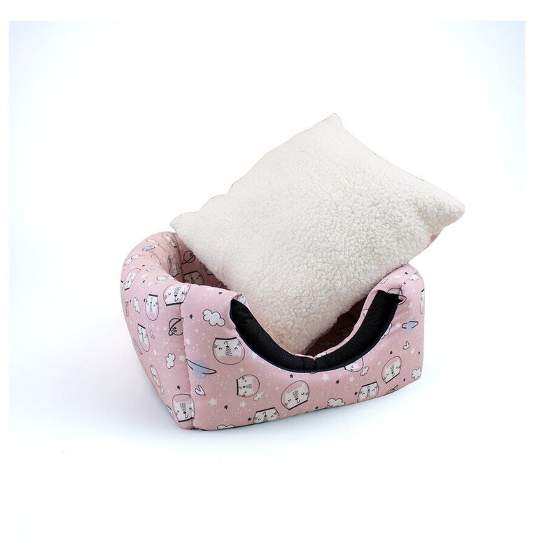 Leeby Cama com Estampado de Banda Desenhda Rosa para gatos,  Imagem número 3 Leeby Cama com Estampado de Banda Desenhda Rosa para gatos, , large Imagem número 3