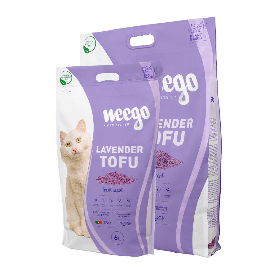 18 L Weego Lavender Tofu Arena aglomerante para gatos, , large Imagem n&uacute;mero 2