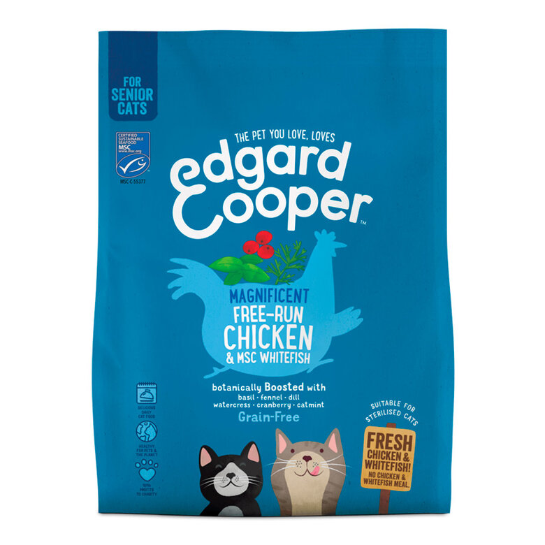 Edgard & Cooper para Gato Sénior sabor frango de granja e peixe 1,75 kg, , large image number null