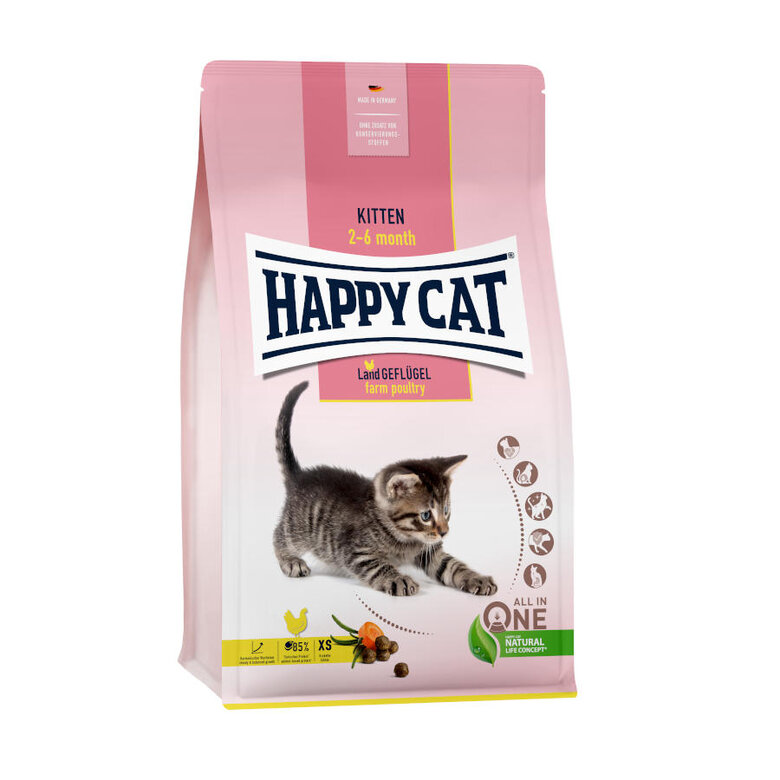 Happy Cat Young Kitten ave de capoeira ração para gatos, , large image number null