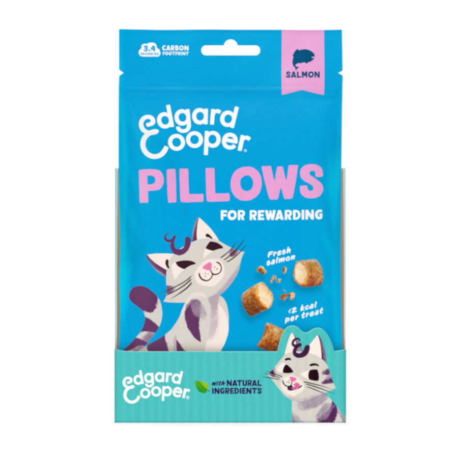4 pacotes x 60 g Edgard & Cooper Pillows Snack de salm&atilde;o para gatos Pack Poupan&ccedil;a!, , large Imagem n&uacute;mero 9