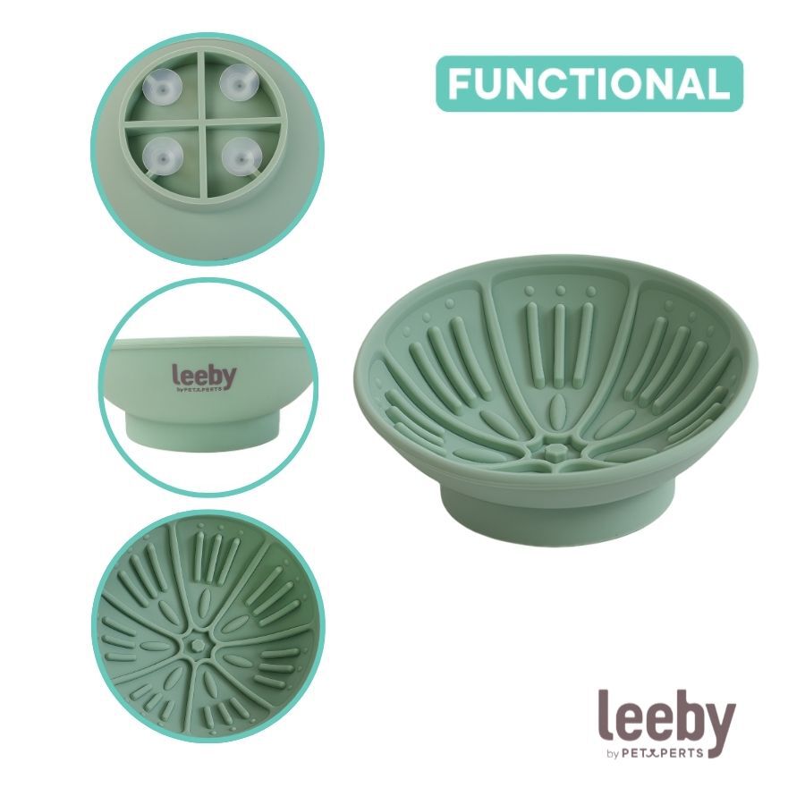 Leeby Comedouro Verde de Silicone para gatos, , large Imagem n&uacute;mero 3
