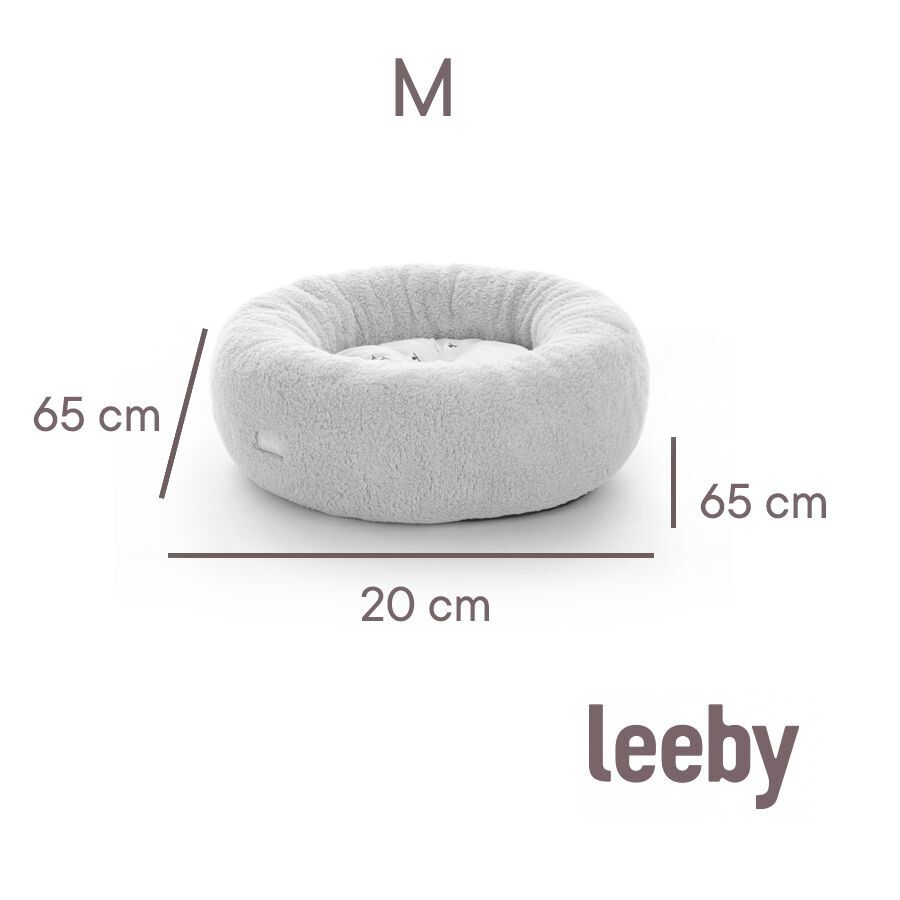 Leeby Cama de pelo cinzenta com ovelhas com cobertura amov&iacute;vel para cachorros, , large Imagem n&uacute;mero 3