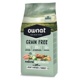 Ownat Grain Free Adult Frango e Peru ração para cães