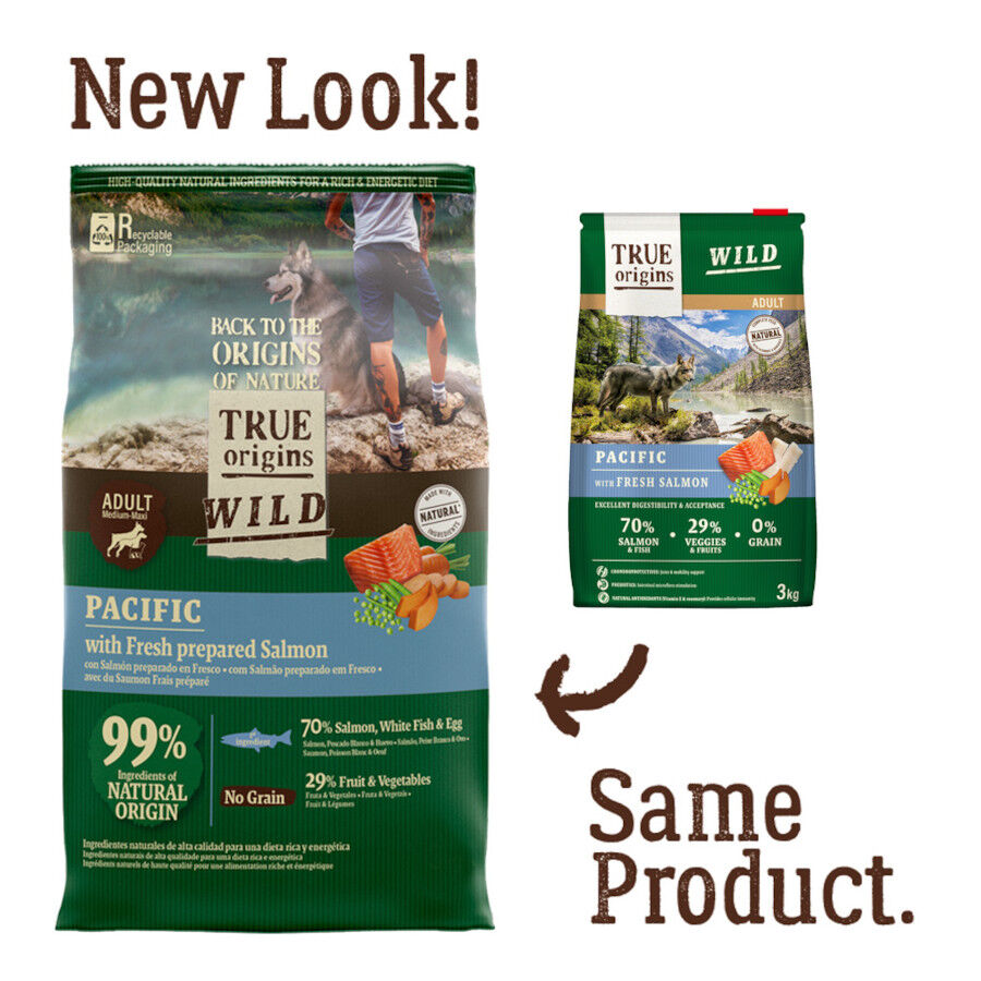 3 kg True Origins Wild Adult Pacific Salm&atilde;o ra&ccedil;&atilde;o para c&atilde;es, , large Imagem n&uacute;mero 2