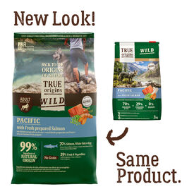 True Origins Wild Adult Pacific Salmão ração para cães