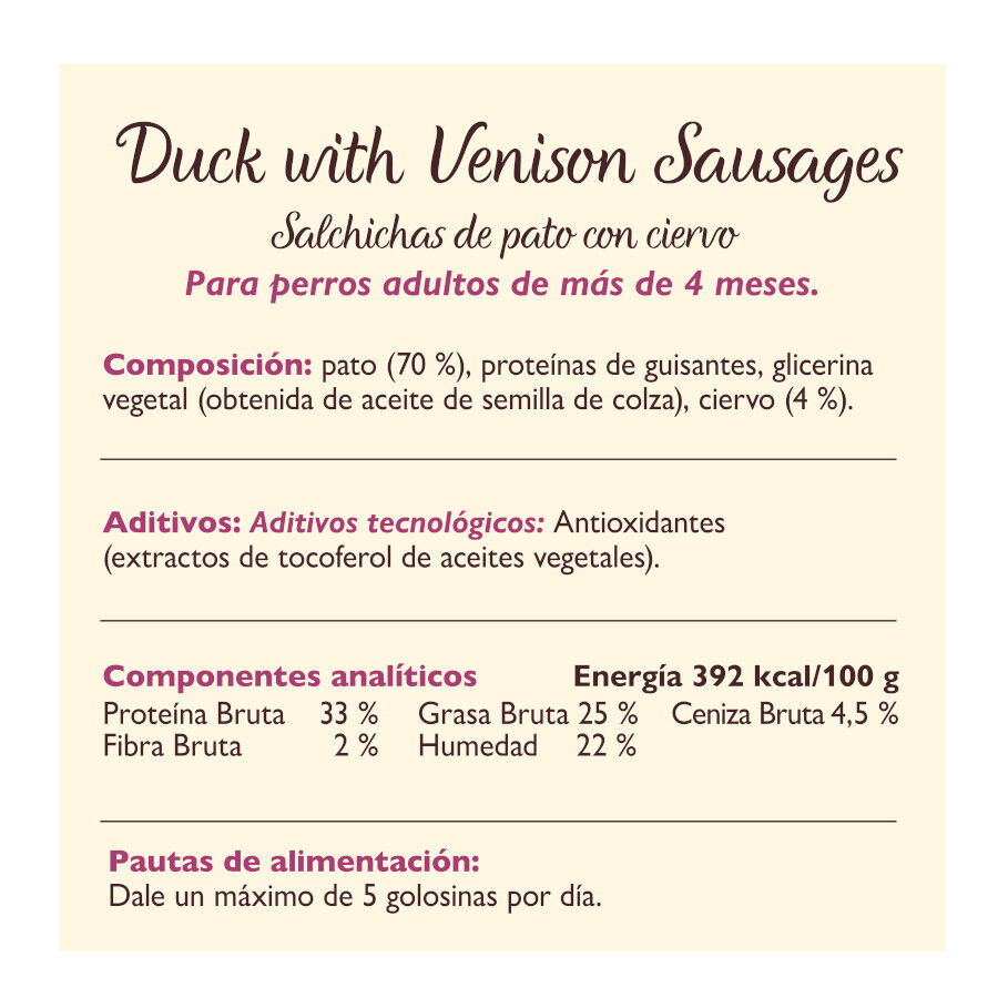 70 g Lily's Kitchen Salsichas de Pato e Veado para c&atilde;es, , large Imagem n&uacute;mero 3