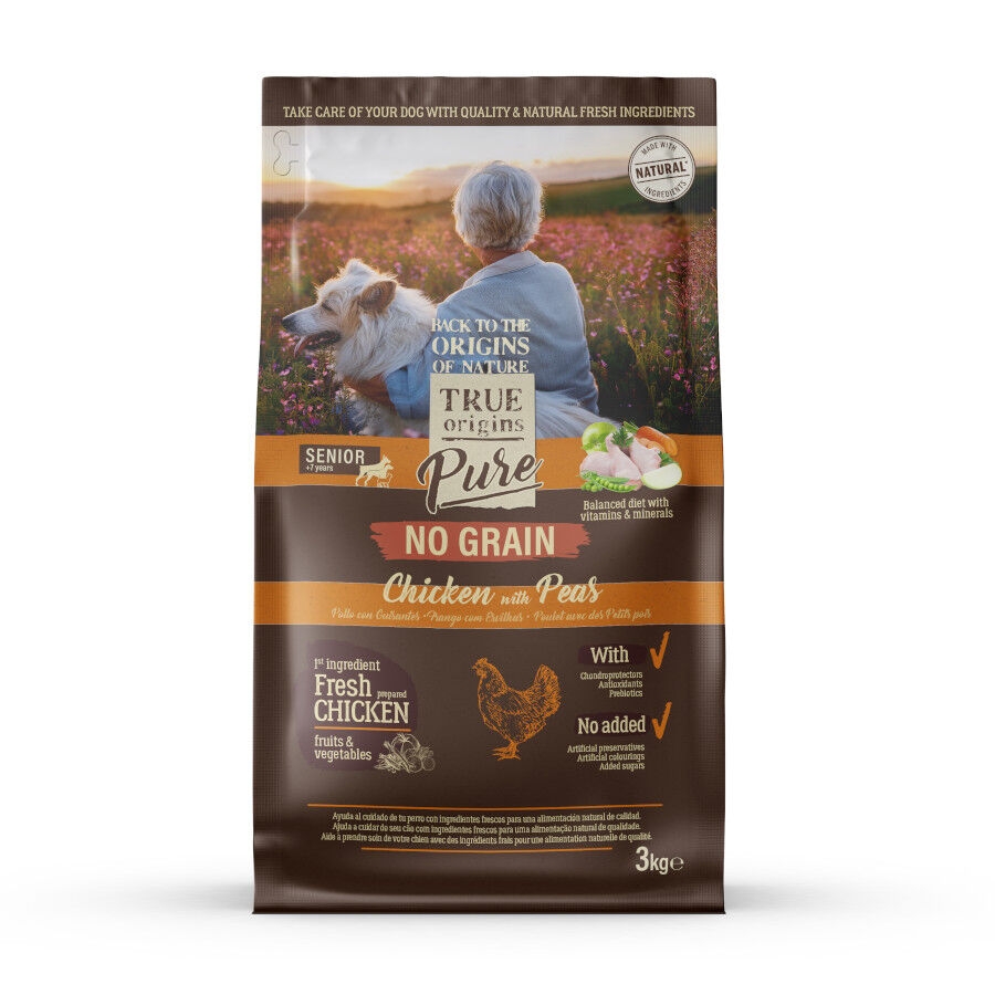 True Origins Pure Grain Free Senior Ra&ccedil;&atilde;o de frango para c&atilde;es, , large Imagem n&uacute;mero 1