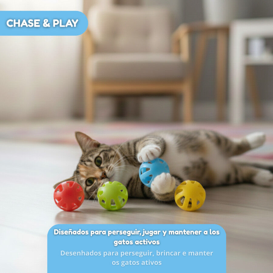Tootoy! Chase & Play Bola interativa com guizo para gatos, , large Imagem n&uacute;mero 7