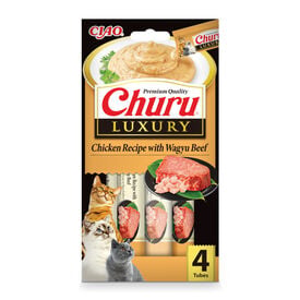 Churu Luxury Snack de Frango e Wagyu para gatos
