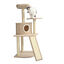 Leeby Boucle Collection árvore arranhadora com cama nido e arranhador vertical para gatos, , large Indicador imagem número 4