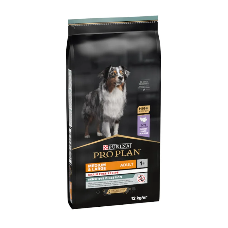 12 kg Pro Plan Sensitive Digestion Medium & Large Ração de peru para cães,  Imagem número 1 12 kg Pro Plan Sensitive Digestion Medium & Large Ração de peru para cães, , large Imagem número 1