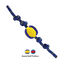 Kong Jaxx Brights Bola com Corda para cães, , large Indicador imagem número 2