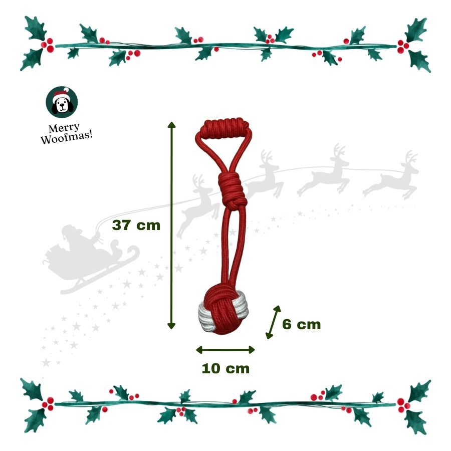 Wonder Christmas Bola com Corda Brinquedo para c&atilde;es, , large Imagem n&uacute;mero 3