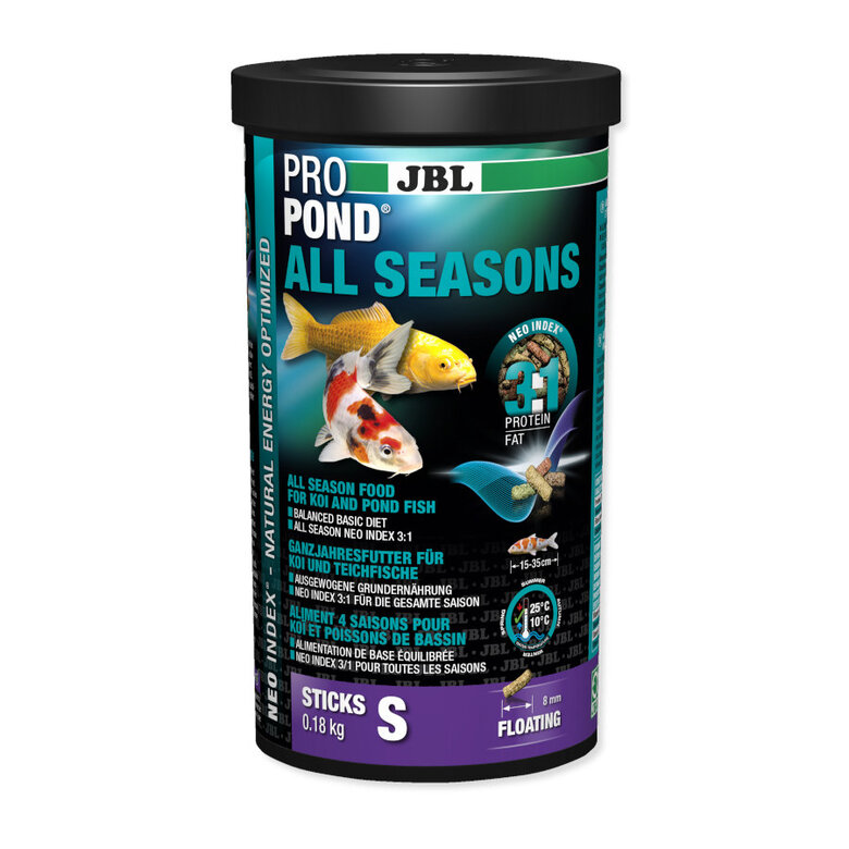 JBL Propond All Seasons S Alimento de 4 estações para koi e pequenos peixes de lago,  Imagem número 1 JBL Propond All Seasons S Alimento de 4 estações para koi e pequenos peixes de lago, , large Imagem número 1
