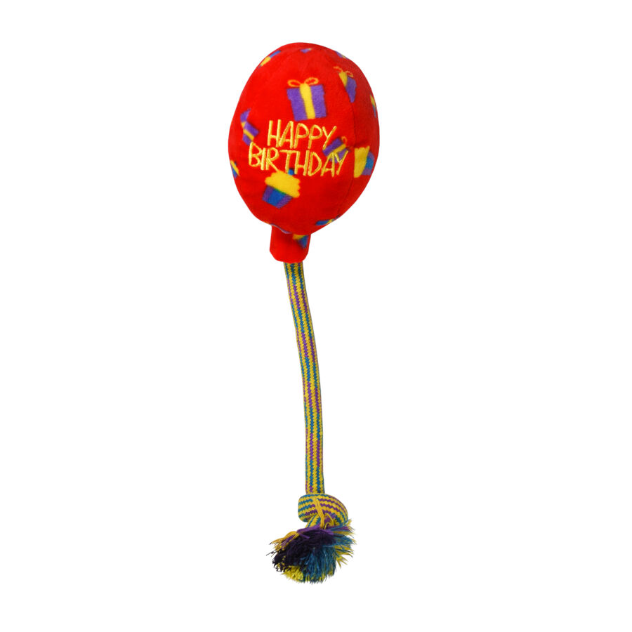 Kong Occasions Birthday Balloon Bola com corda para c&atilde;es, , large Imagem n&uacute;mero 1