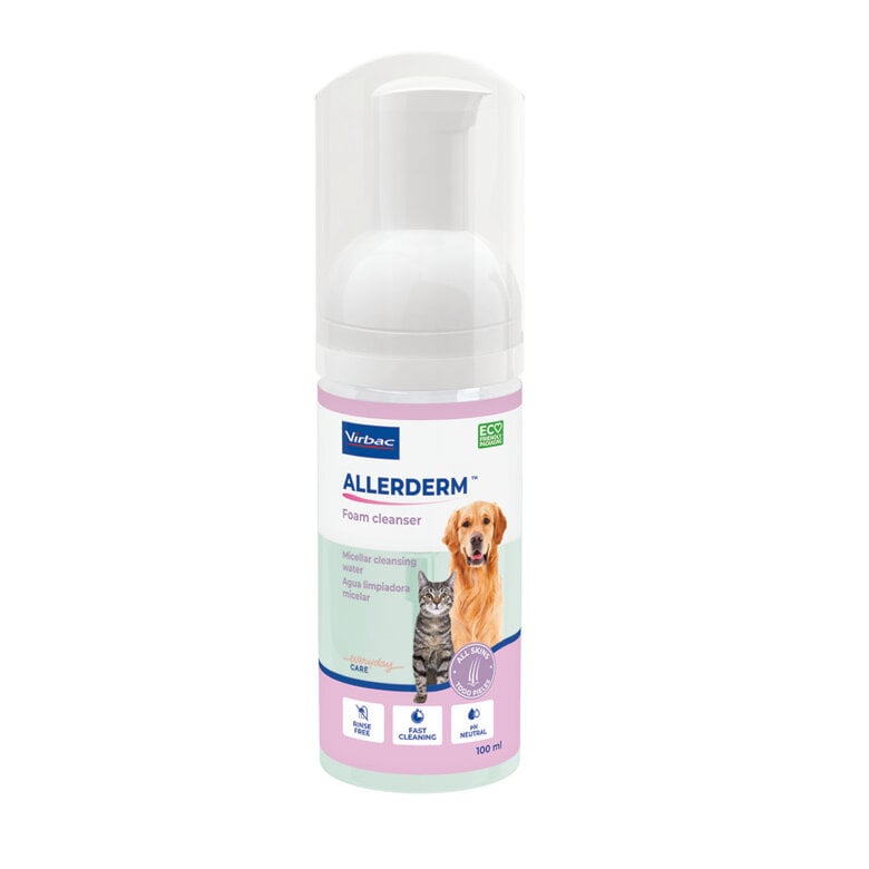 Virbac Espuma de limpeza para cães Allerderm,  Imagem número 1 Virbac Espuma de limpeza para cães Allerderm, , large Imagem número 1