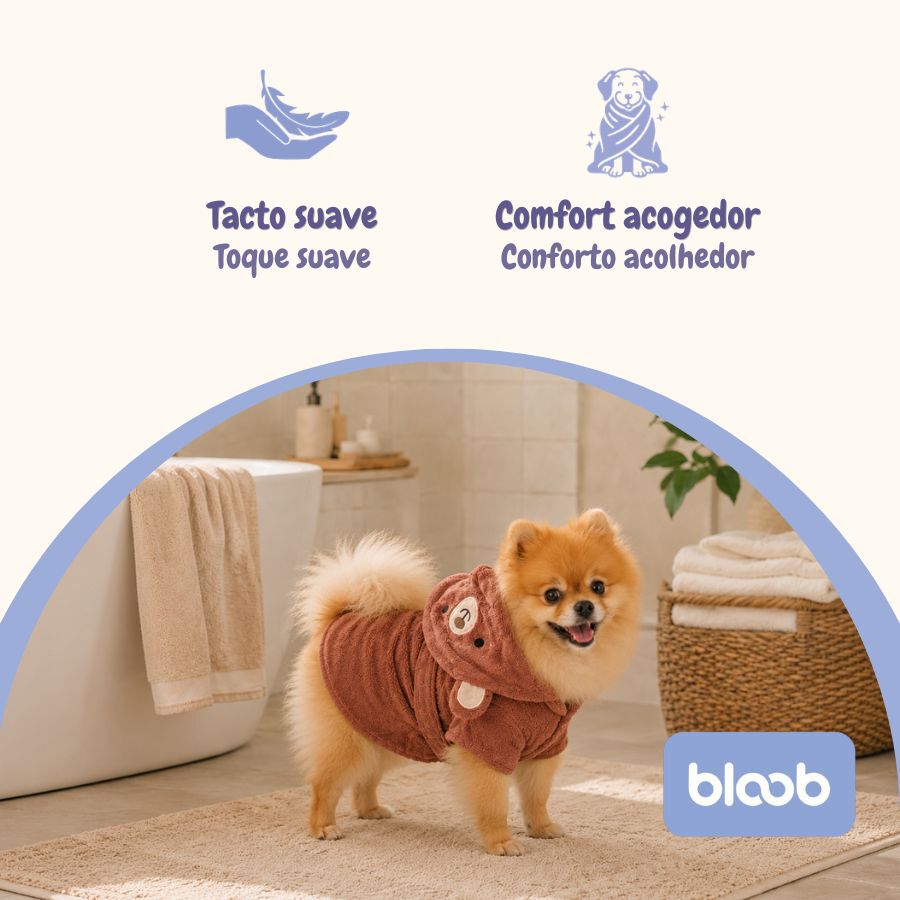 Bloob Teddy Roup&atilde;o de Banho Castanho para c&atilde;es, , large Imagem n&uacute;mero 3