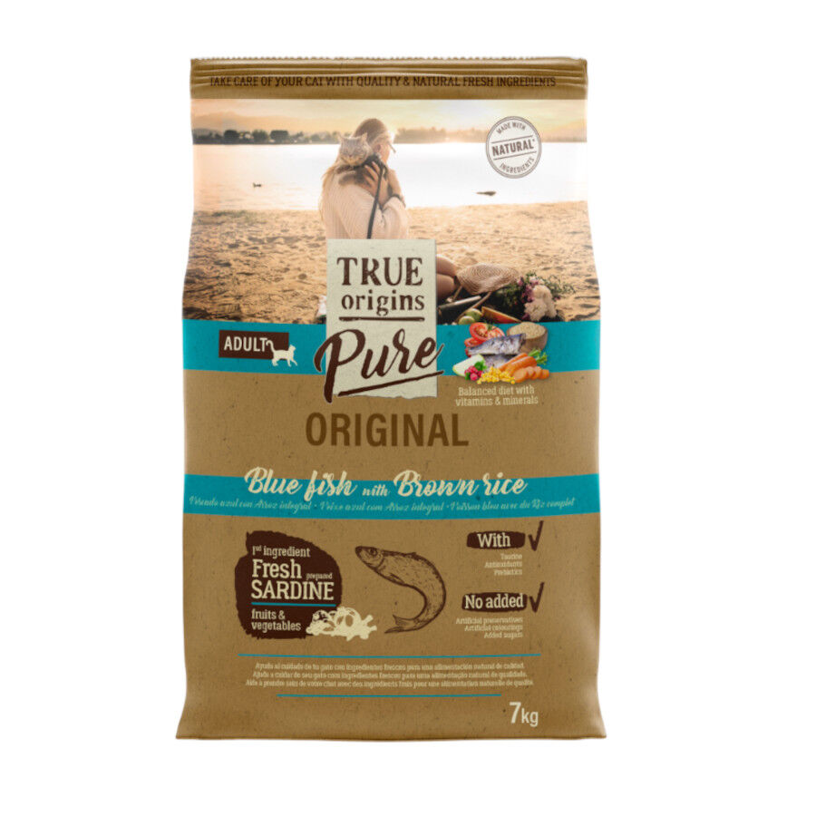 7 kg True Origins Pure Adult Ra&ccedil;&atilde;o de peixe azul para gatos, , large Imagem n&uacute;mero 1