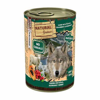 Natural Greatness Cordeiro com Papaia lata para cães