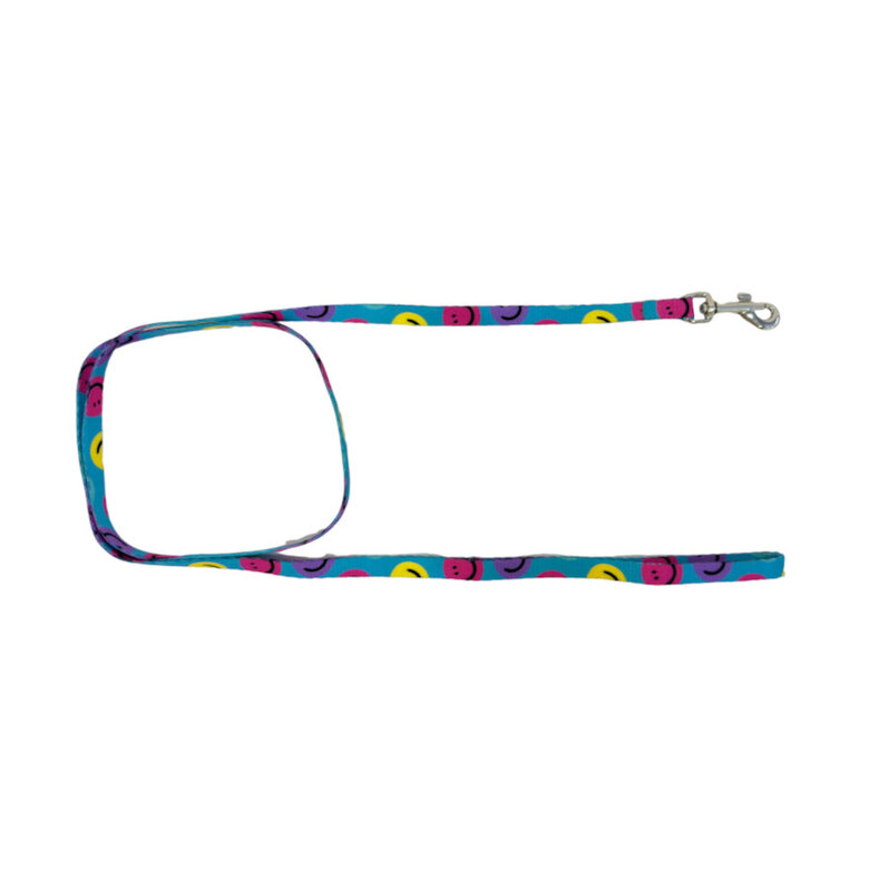 Gotoo Trela e peitoral estampado smile azul para gatos,  Imagem número 5 Gotoo Trela e peitoral estampado smile azul para gatos, , large Imagem número 5