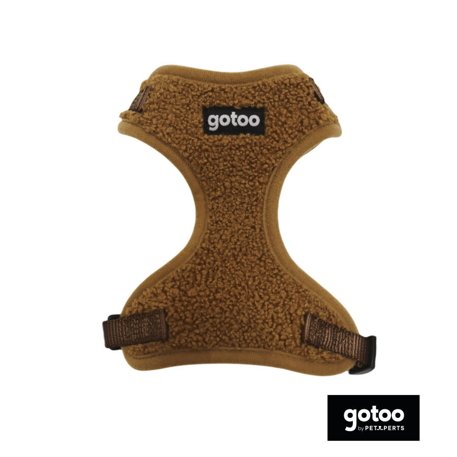 Gotoo Peitoral ajust&aacute;vel teddy castanho para c&atilde;es, , large Imagem n&uacute;mero 2