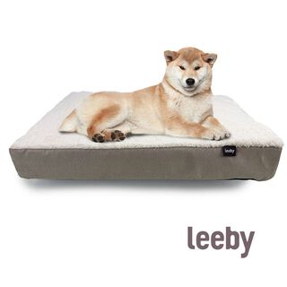 Leeby Colchão Ortopédico Viscoelástico Castanho e Branco para cães