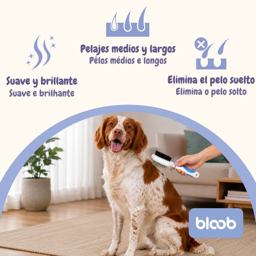 Bloob Escova cardadeira e de cerdas para c&atilde;es, , large Imagem n&uacute;mero 3